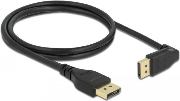 Delock Cavo DisplayPort da maschio diritto a maschio con angolo di 90Ã‚Â° verso l'alto 8K 60 Hz 1 m senza funzione snap-in