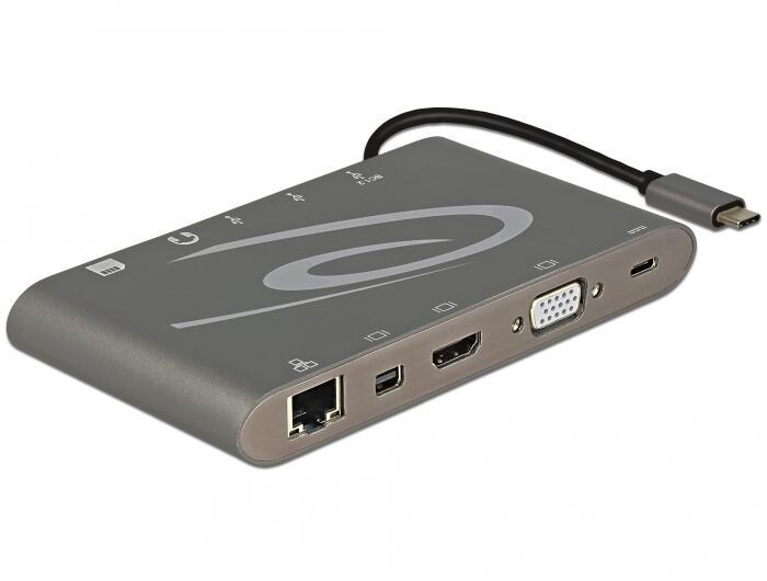 Delock dockingstation USB Type-C 3.1 Grigio scuro