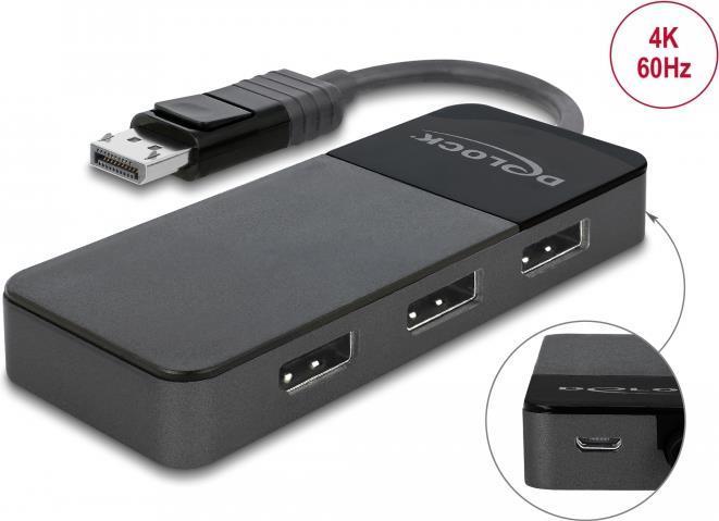 DeLOCK 87737 ripartitore video DisplayPort 3x DisplayPort (Delock DisplayPort 1.4 Splitter 1 x Di)