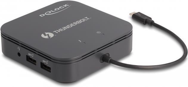 Delock Mini docking station Thunderbolt 3 8K - DisplayPort / HDMI / USB / LAN / Audio / PD 3.0