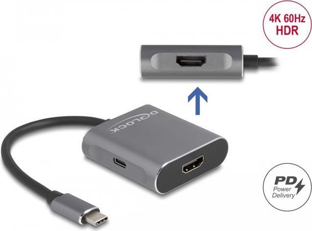Delock Splitter USB Type-C (DP Alt Mode) a 2 x HDMI MST con USB Type-C PD