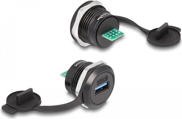 Delock Jack da pannello USB 3.2 Gen 1 da tipo A a PCB con cappuccio di protezione dalla polvere