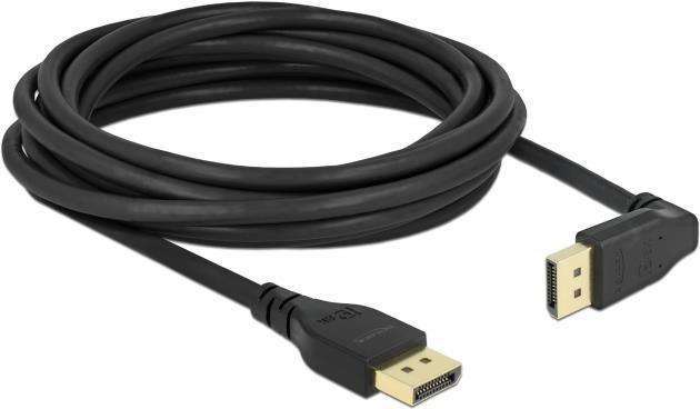 Delock Cavo DisplayPort 1.2 maschio diritto a maschio angolato a 90Ã‚Â° 4K 60 Hz 5 m senza funzione snap-in