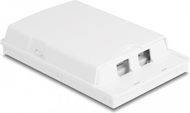 Delock Presa da parete FO per 2 x SC simplex o LC duplex bianco