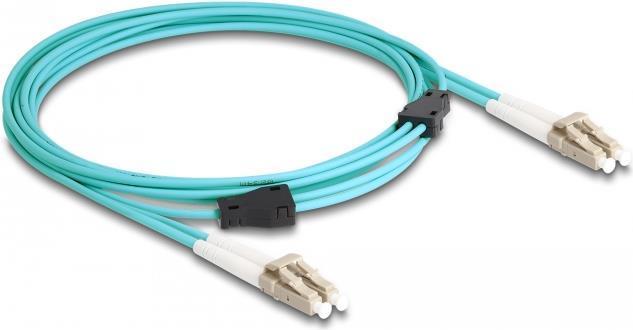 Delock Cavo in fibra ottica con armatura metallica LC Duplex a LC Duplex multimodale OM3 3m