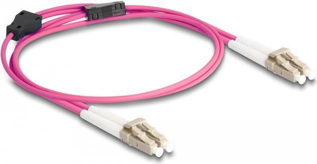 Delock Cavo in fibra ottica con armatura metallica LC Duplex a LC Duplex multimodale OM4 1m