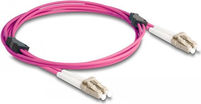 Delock Cavo in fibra ottica con armatura metallica LC Duplex a LC Duplex multimodale OM4 2m