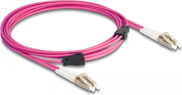Delock Cavo in fibra ottica con armatura metallica LC Duplex a LC Duplex multimodale OM4 3m