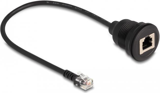 Delock cavo RJ12 da spina RJ12 a presa RJ12 per installazione 30 cm nero