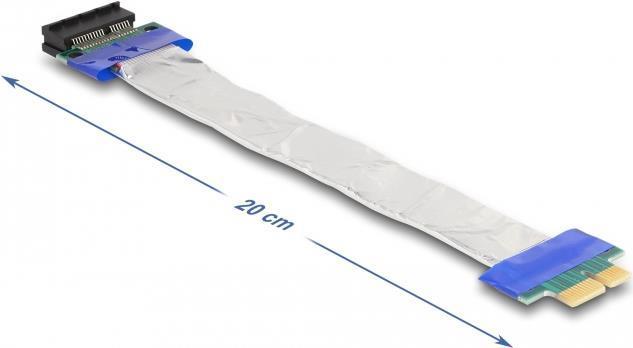 Delock Scheda riser PCI Express x1 connettore allo slot x1 con cavo da 20 cm