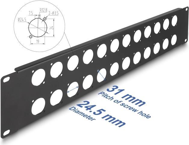 Sblocco 19? Pannello patch tipo D 24 porte 2 U nero
