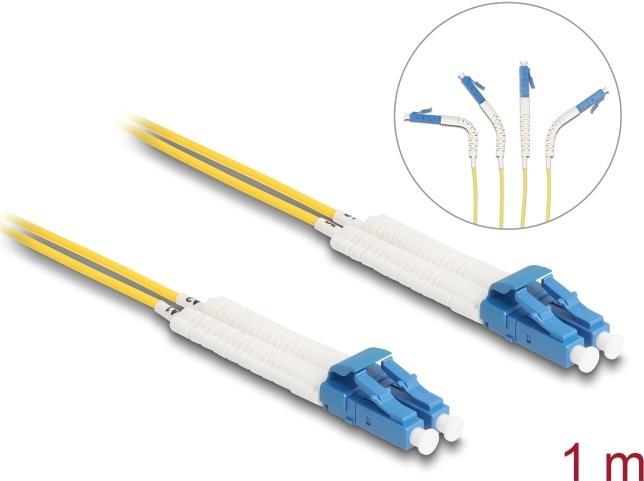Delock cavo in fibra ottica da LC Duplex a LC Duplex monomodale OS2 angolato da 1 m