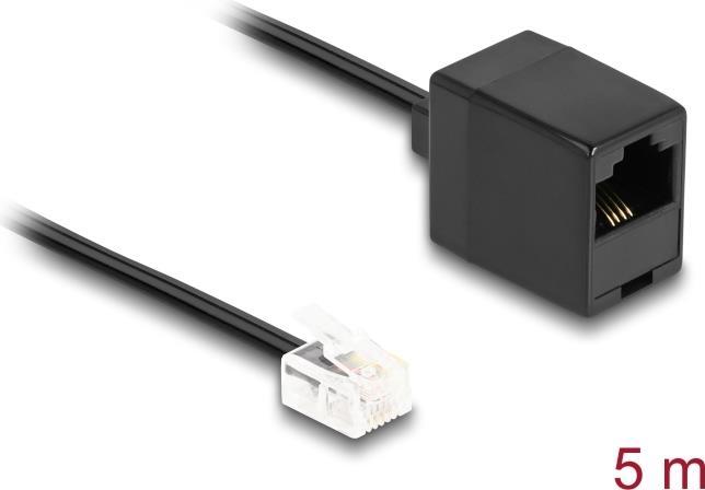 Delock cavo telefonico da spina RJ11 a presa RJ45 nero 5 m