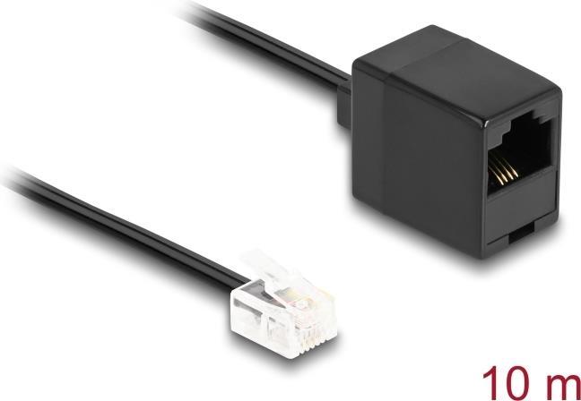 Delock cavo telefonico da spina RJ11 a presa RJ45 nero 10 m