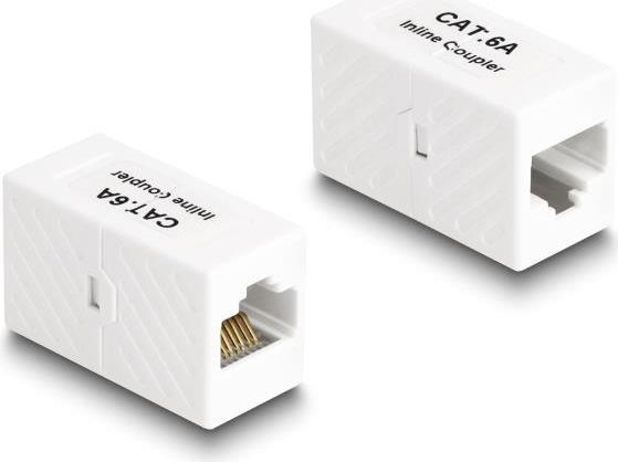 Adattatore Delock da presa RJ45 a presa RJ45 Cat.6A UTP bianco