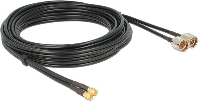 Delock Cavo antenna Spina N Spina SMA cavo doppio RG-58 C/U 10 m