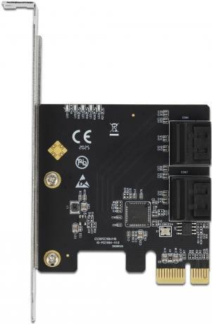 Scheda Delock SATA PCI Express x1 a 4 porte - fattore di forma a basso profilo