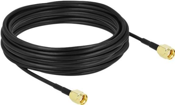 DeLOCK Cavo antenna RP-SMA maschio per RP-SMA maschio LMR/CFD100 10 m low loss (Delock antennekabel - 10 m)