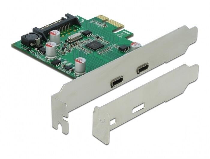 DeLOCK PCI Express x1 Card to 2 x external SuperSpeed USB [USB 3.2 Gen 1] USB Type-CÃƒÂ¢Ã‚â€žÃ‚Â¢ female scheda