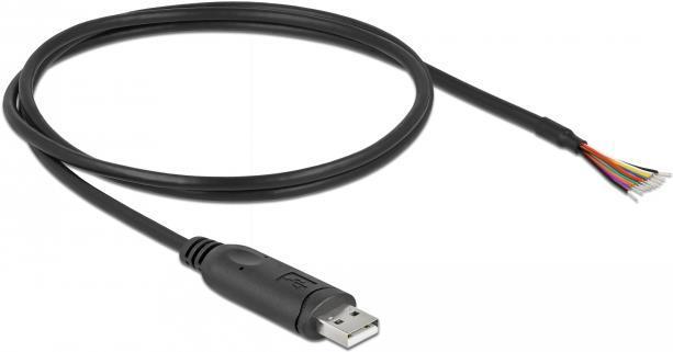Cavo adattatore Delock da USB 2.0 Tipo-A a RS-232 seriale con 9 estremitÃƒÂ  del cavo aperte
