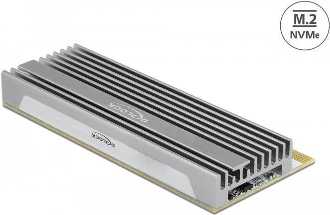 Delock Scheda PCI Express x16 (x1 / x4 / x8) per 1 x NVMe M.2 Key M con illuminazione a LED