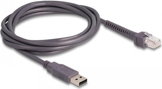 Delock Cavo per scanner di codici a barre da RJ50 a USB 2.0 Tipo-A da 2 m
