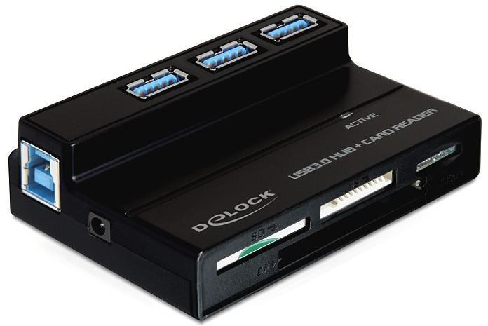 Ã¢â‚¬Â¢ AnschlÃƒÂ¼sse: 1 x USB 3.0-B Buchse (Anschluss an den Computer), 1 x DC Strombuchse, 4 x Card Reader Slots,