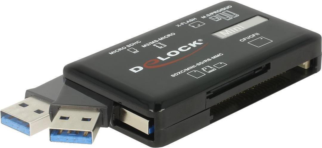 DeLOCK Lettore di schede SuperSpeed USB 5 Gbps per schede di memoria CF / SD / Micro SD / MS / M2 / xD (Delock Card Reader Supe