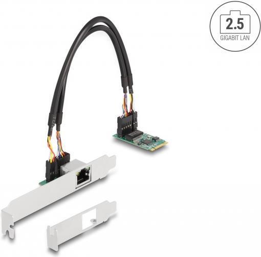 Delock Convertitore M.2 Chiave B M 1 x RJ45 2,5 Gigabit LAN