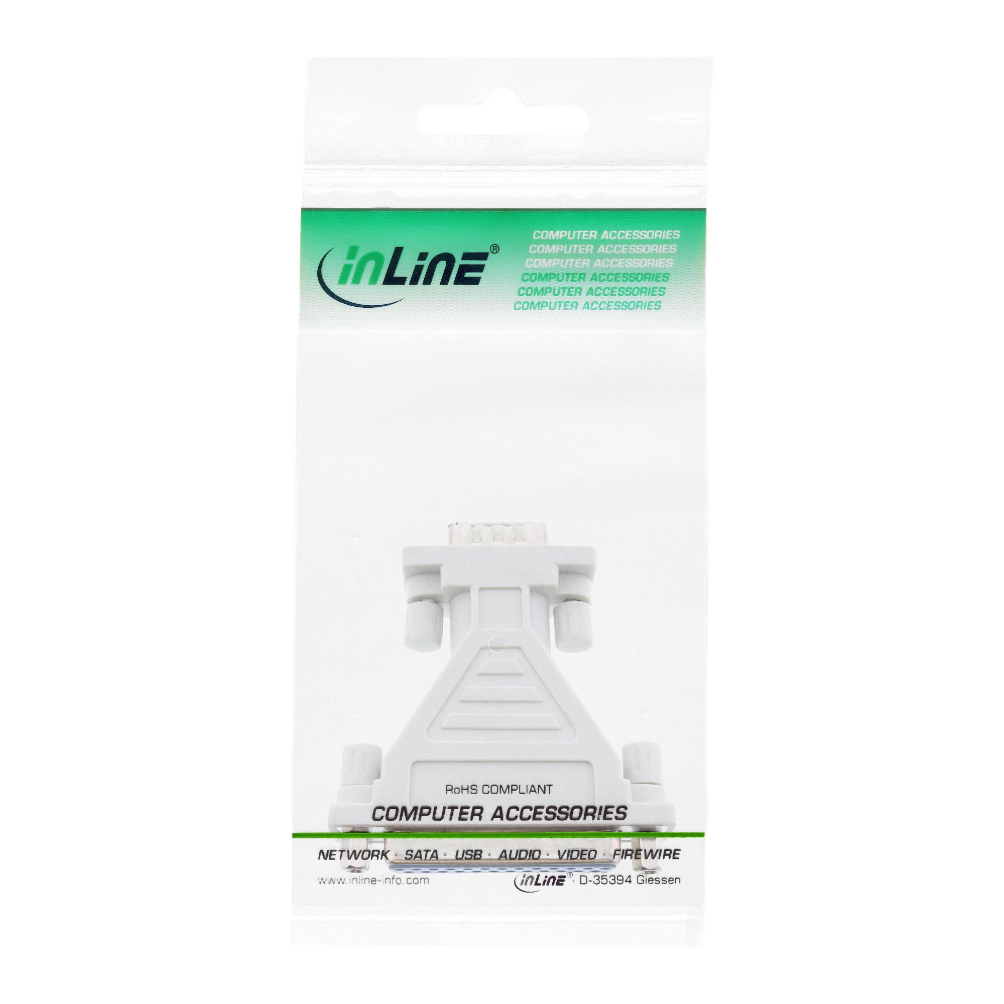 Adattatore InLineÂ® AT, da 25 poli Sub D Bu a 9 poli Sub D St (31249)