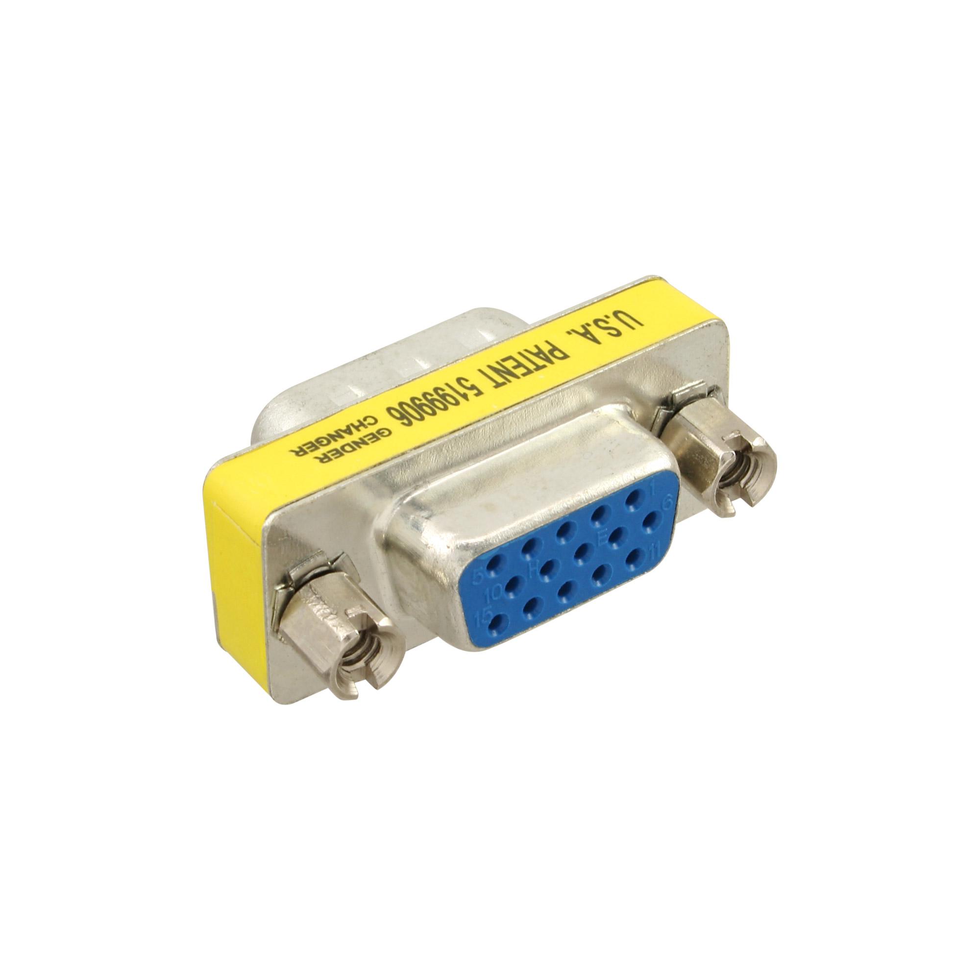 InLineÂ® mini cambio genere, 15 pin HD (VGA) maschio/femmina (47714)