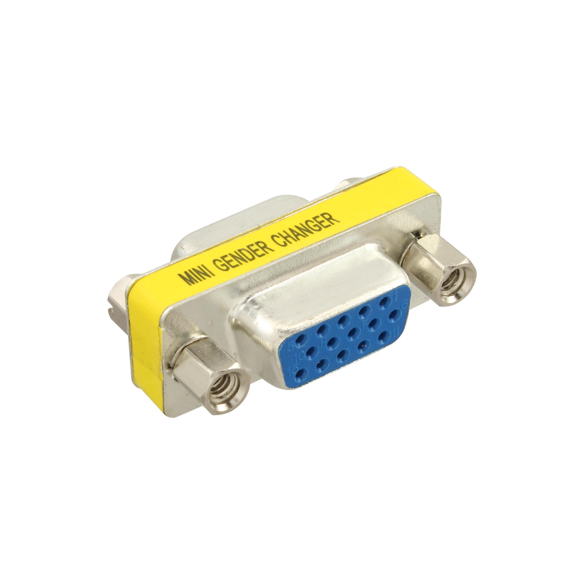 Mini commutatore di genere InLineÂ®, presa/presa HD (VGA) a 15 pin (37724)