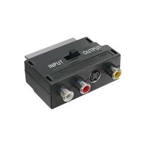 Adattatore inline - 1 x SCART PLECK (20 pin) - Mini Socket D -VHS a 4 pin e socket di cintura 3x (audio R, audio L e video) (89