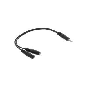 Jack inline y -cable - 1x da 35 mm Connettore jack stereo su una presa per jack stereo da 35 mm - 02 m (99300)