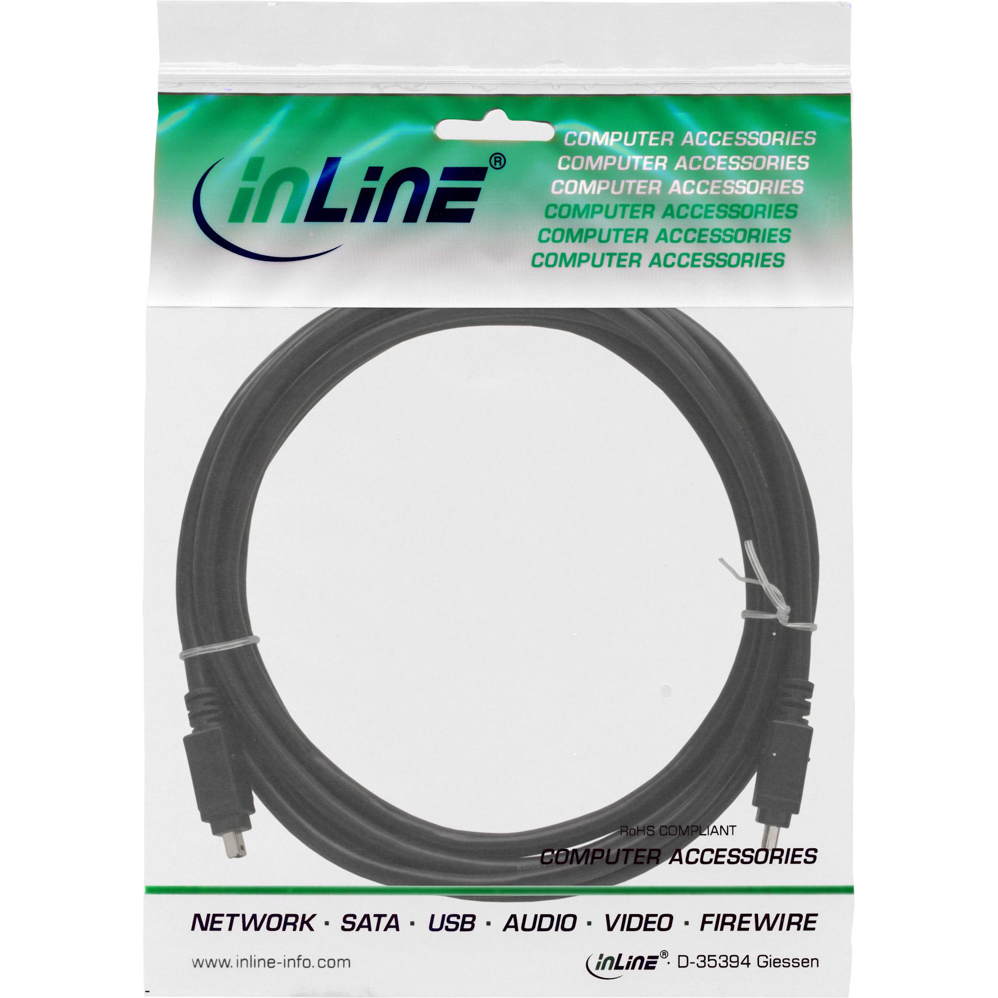 In linea Firewire Kabel IEEE1394 4Pol ST/ST - 3M (34443)