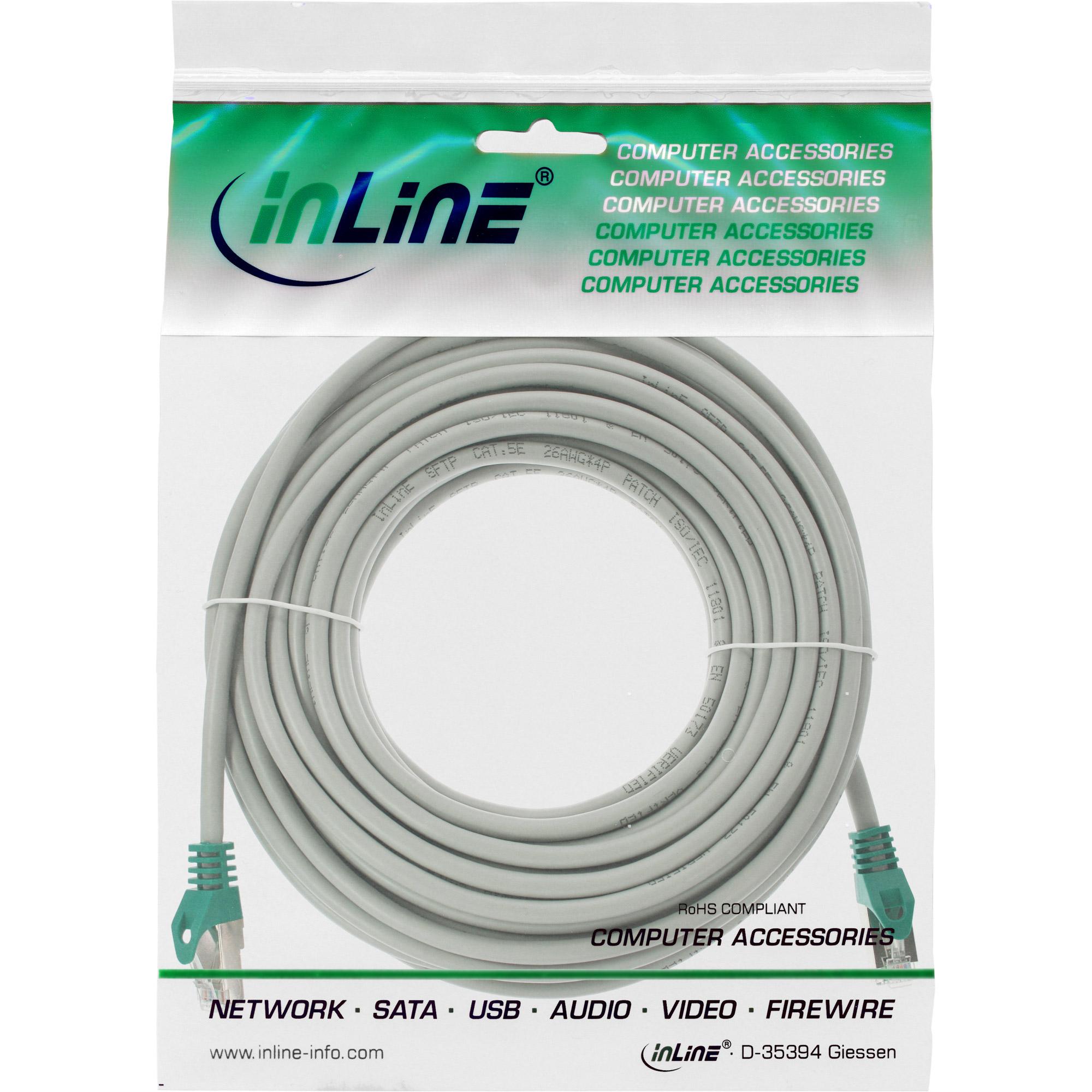 Cavo patch crossover - F-UTP - Cat.5e - grigio - 10m