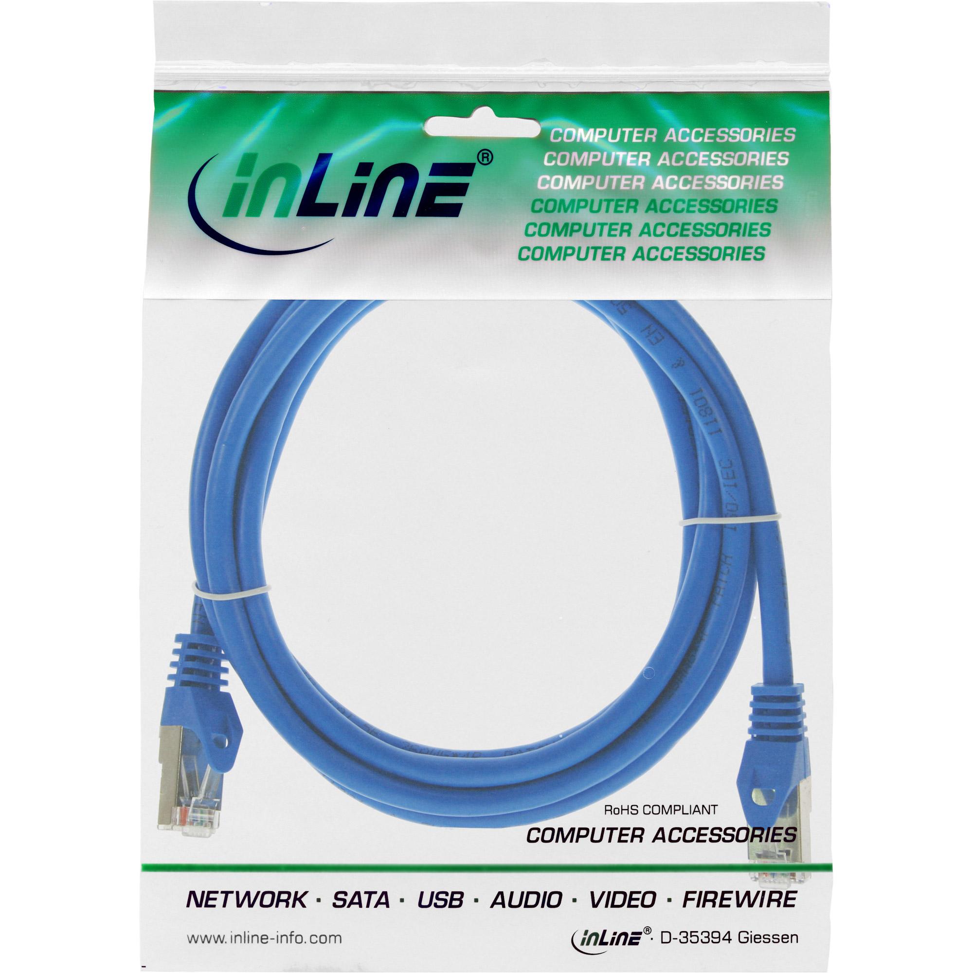 Cavo patch - SF-UTP - Cat.5e - blu - 1m