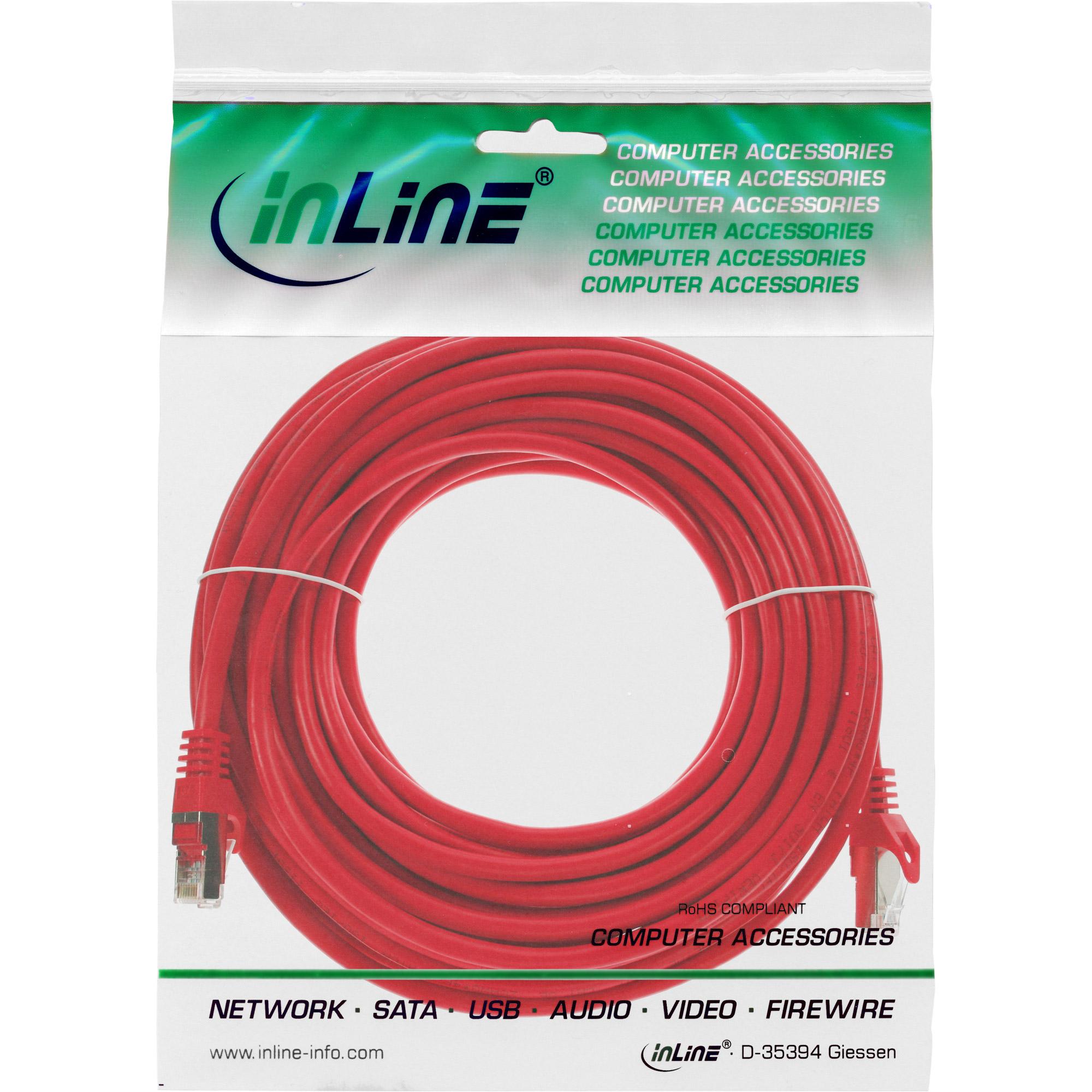 Cavo patch - SF-UTP - Cat.5e - rosso - 10m