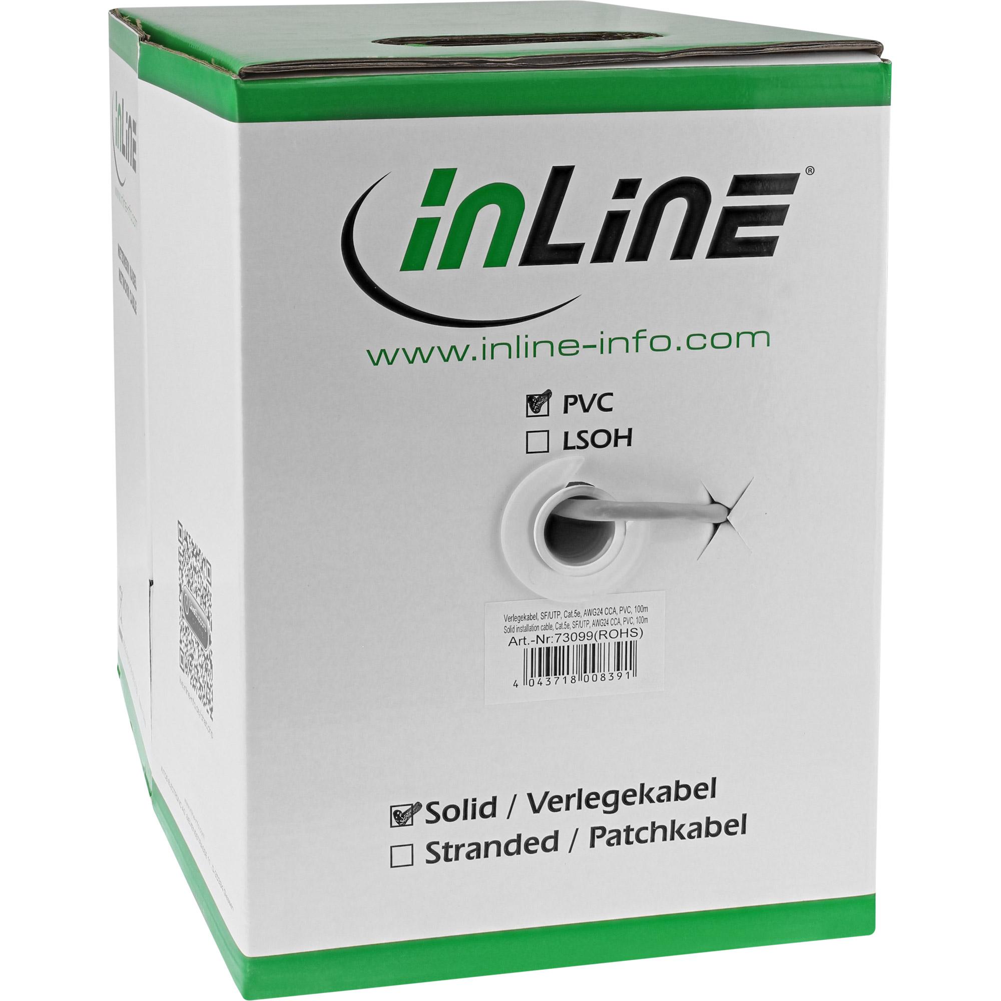Cavo di installazione InLine SF/UTP Cat.5e AWG24 CCA PVC 500 m (73149)
