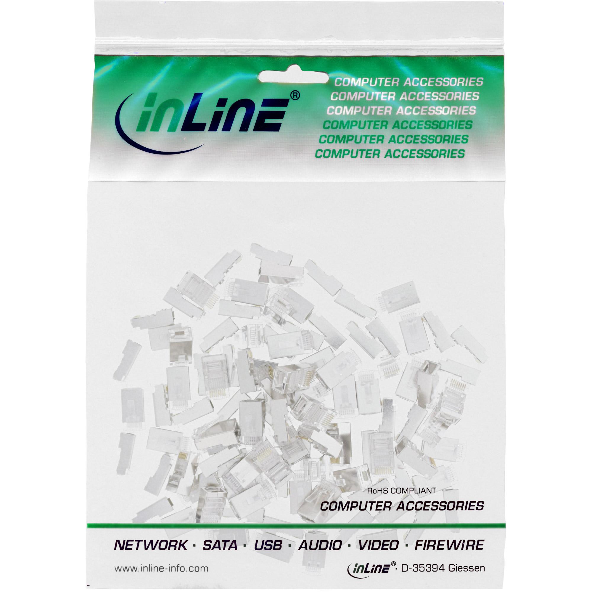 InLine Spina modulare 8P8C RJ45 a crimpare su cavo tondo schermato 10pz.
