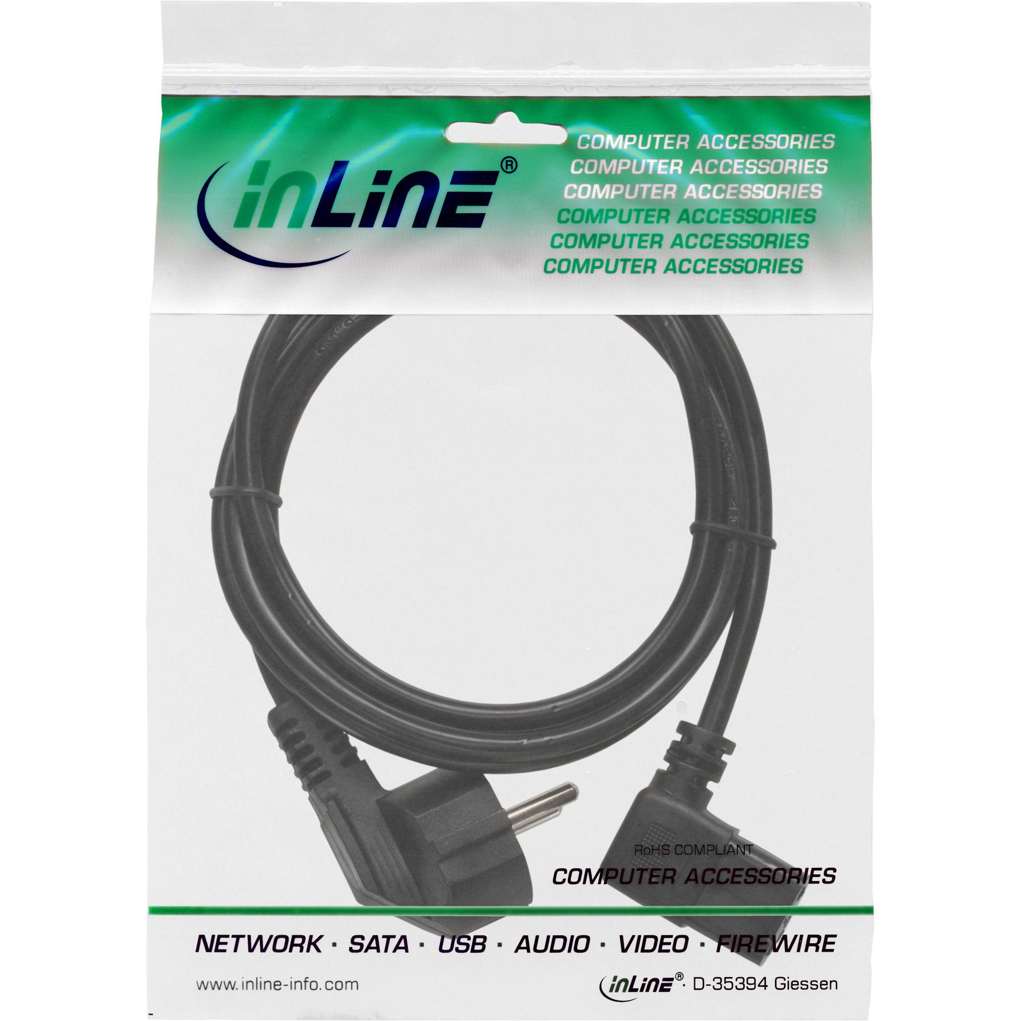 Cavo di alimentazione in linea Schuko/Stecker - IEC/Socket 18 M nero (16752)