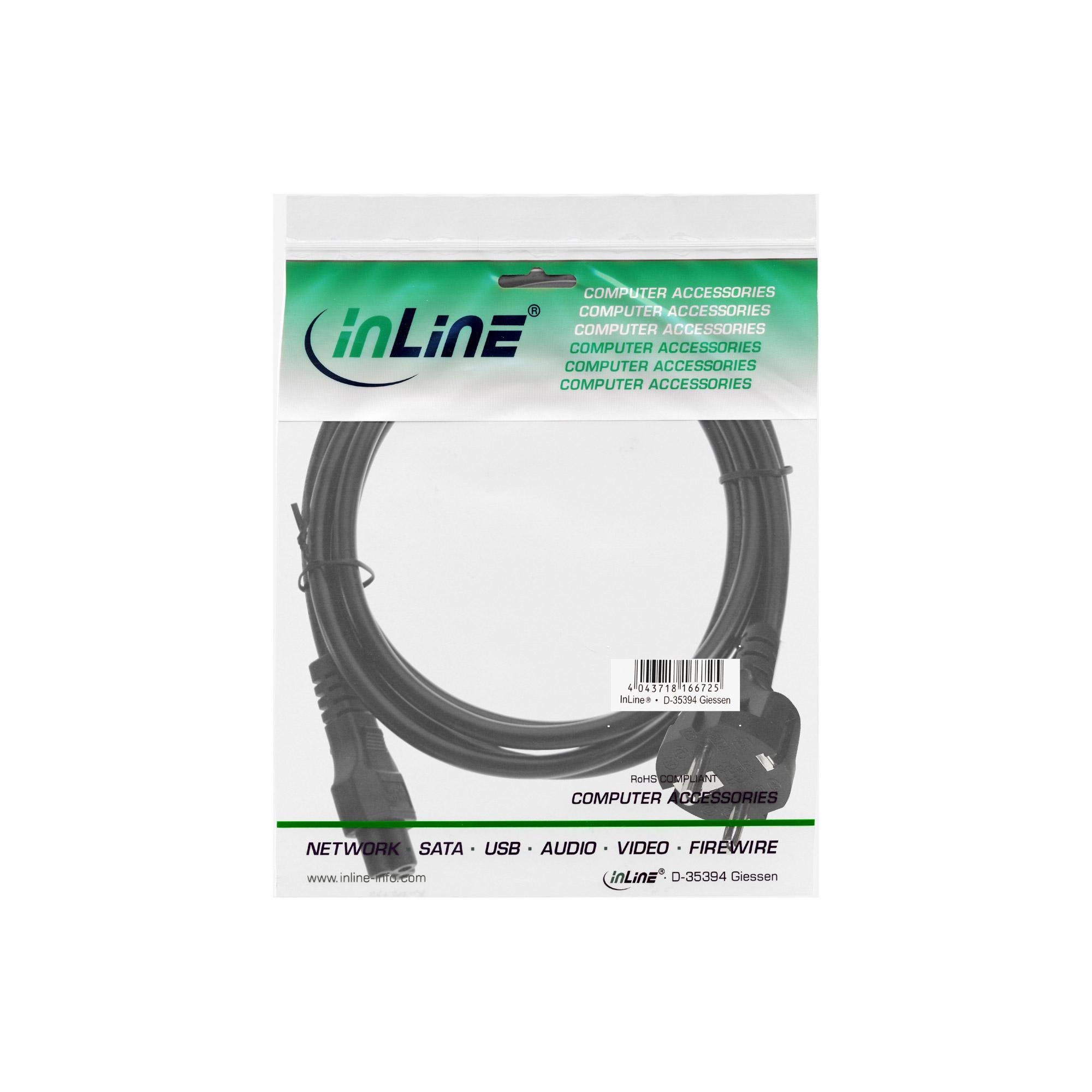Cavo di alimentazione in linea Schuko/Connettore - 3 -Pin/Socket 20 M Nero (16656)