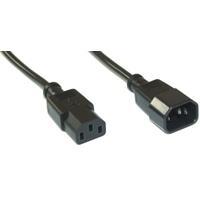 Inline - Cavo di estensione di alimentazione della tensione - IEC 320 EN 60320 C13 - IEC 320 EN 60320 C14 - 1,0m - Black (16631)