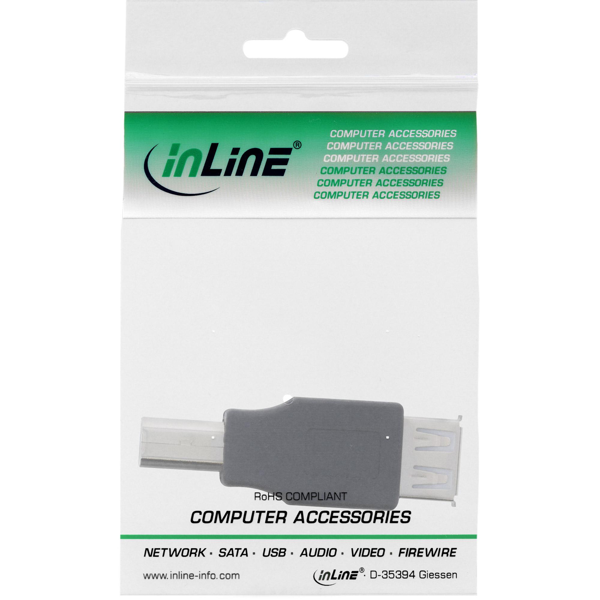 InLine Adattatore USB 2.0 A femmina / B maschio