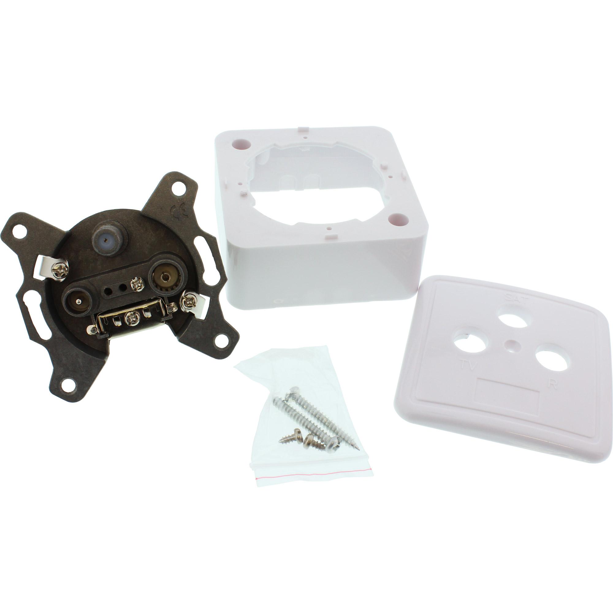 InLine Presa Muro Antenna Tv , SAT e FM, esterna / interna, schermata