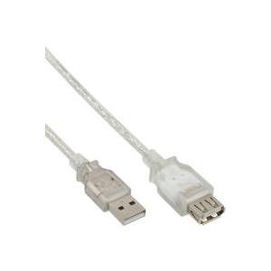 Cavo di estensione in linea USB2.0 - Espansione USB - Transparente - USB Tipo A, 4 -PIN (M) - USB Tipo A, 4 -Pin (W) - 5,0m (US