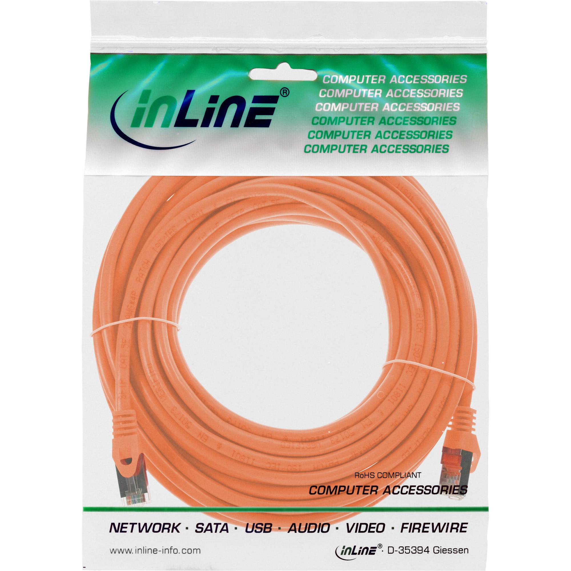 Cavo patch - SF-UTP - Cat.5e - arancione - 7,5 m