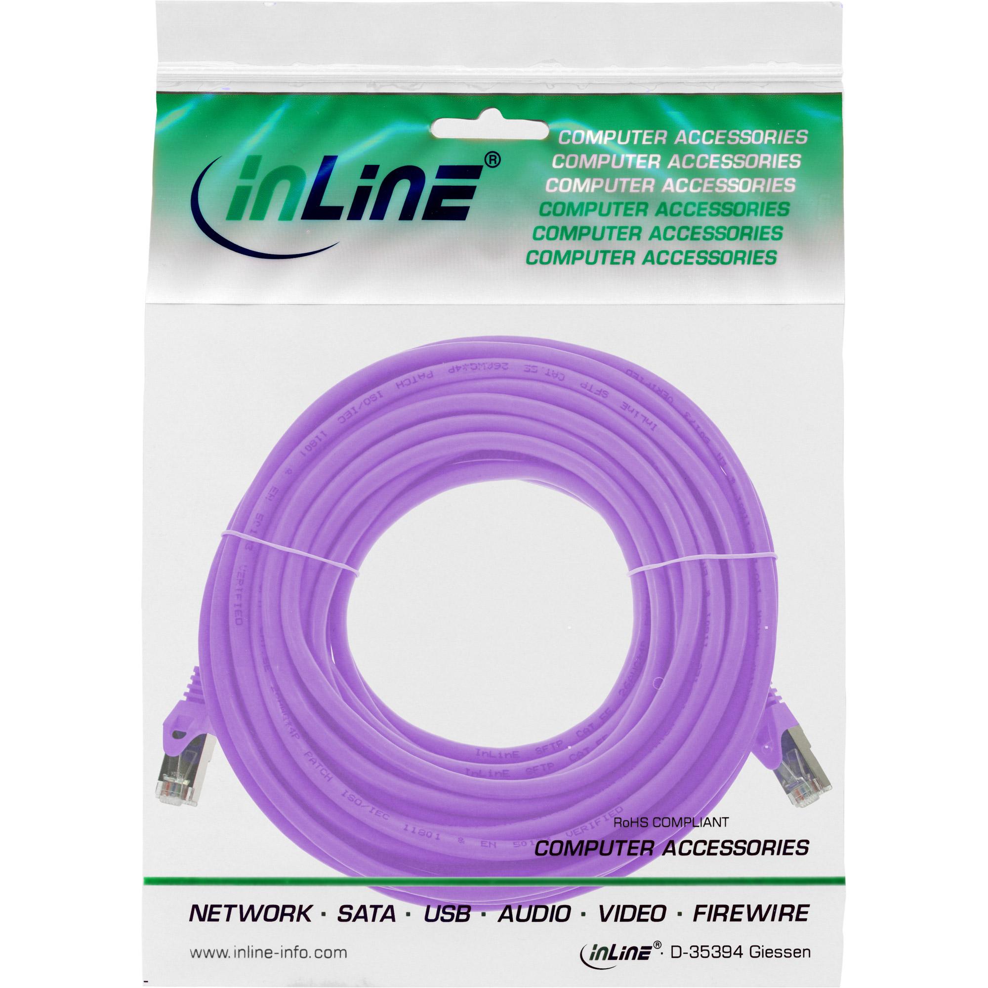 Cavo patch - SF-UTP - Cat.5e - viola - 7,5 m