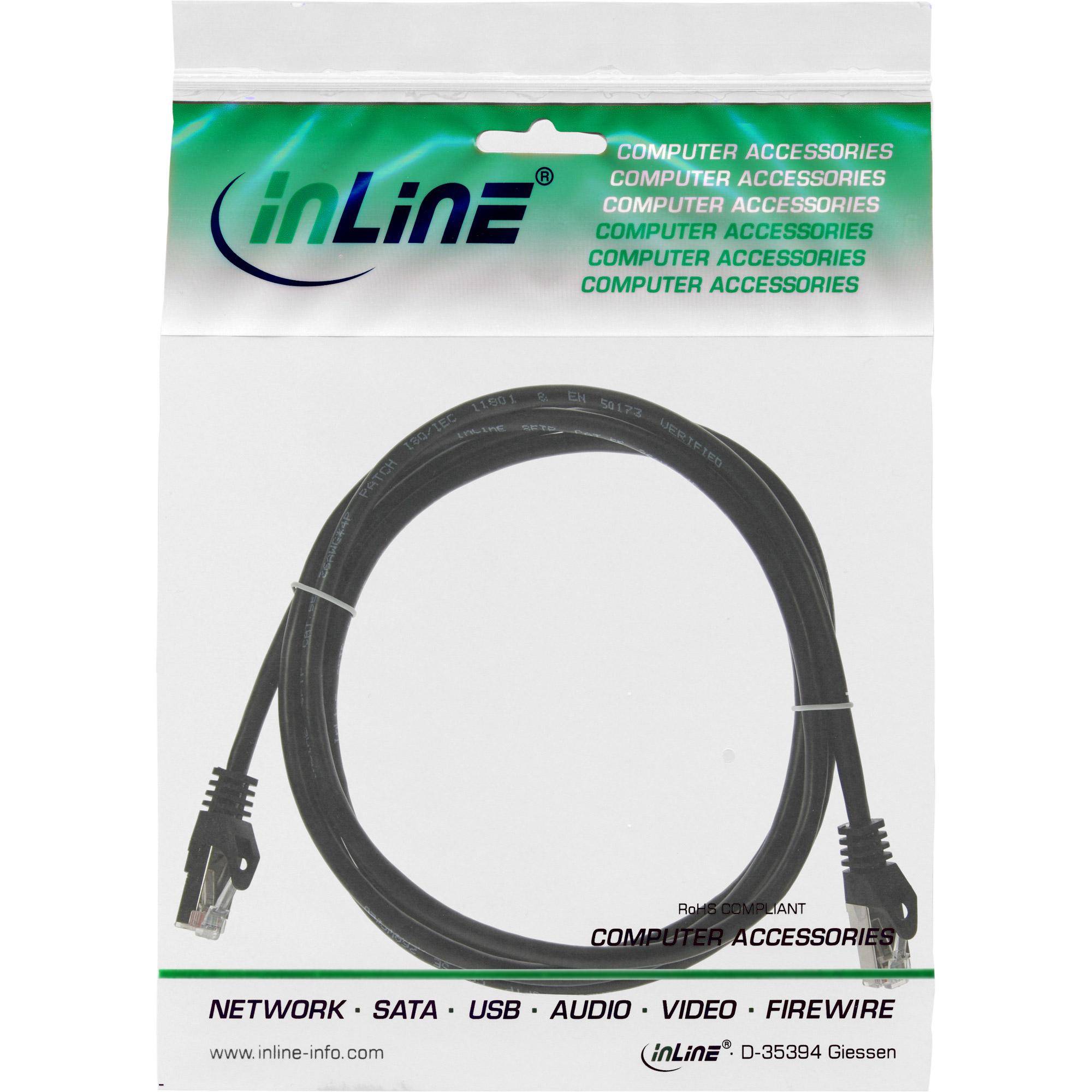 Cavo patch - SF-UTP - Cat.5e - nero - 2m