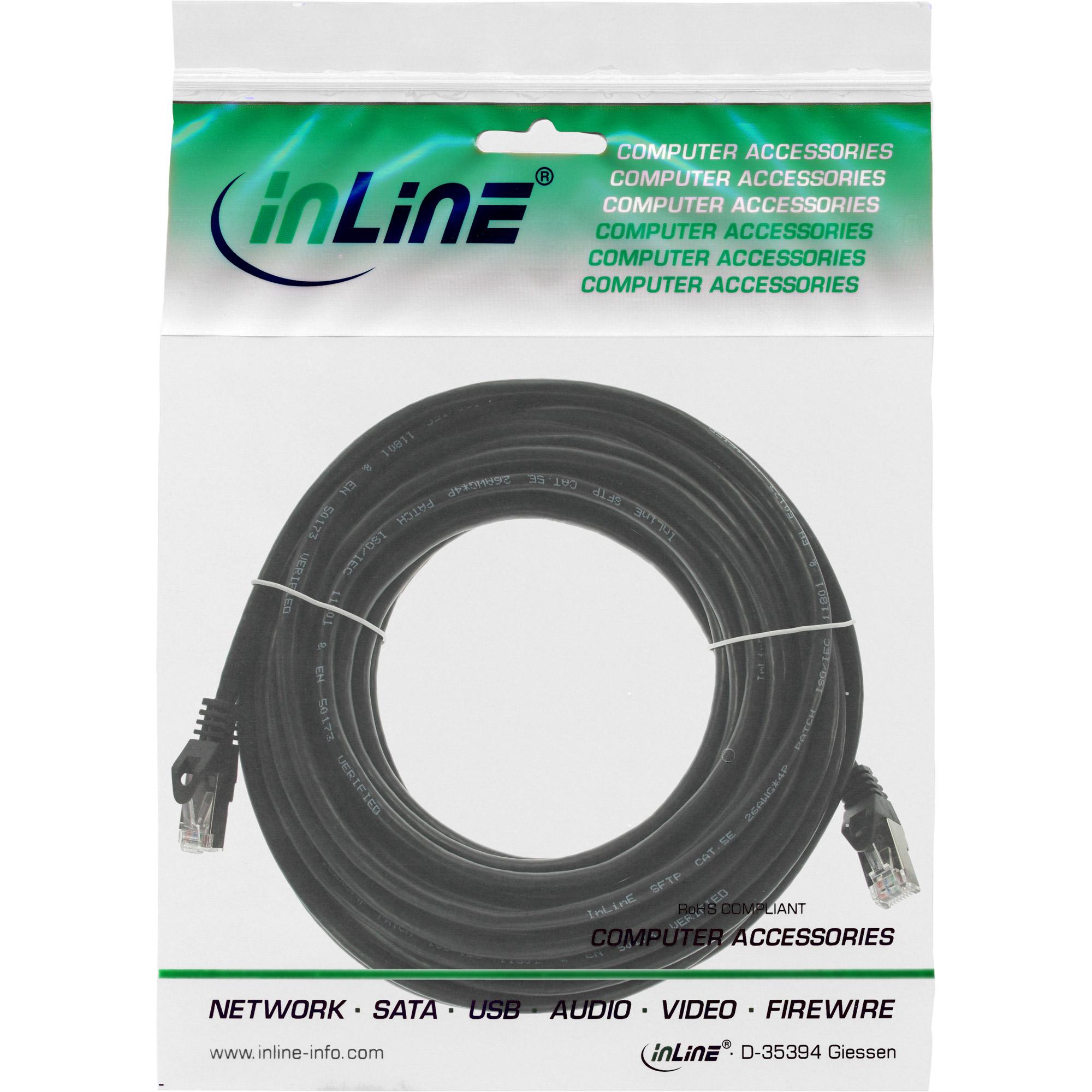 Cavo patch - SF-UTP - Cat.5e - nero - 15m